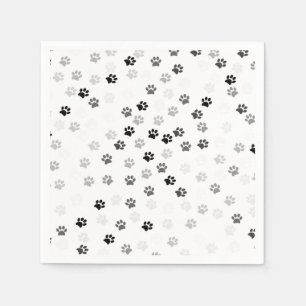 Paw Prints Paper Napkins for Dog Lovers