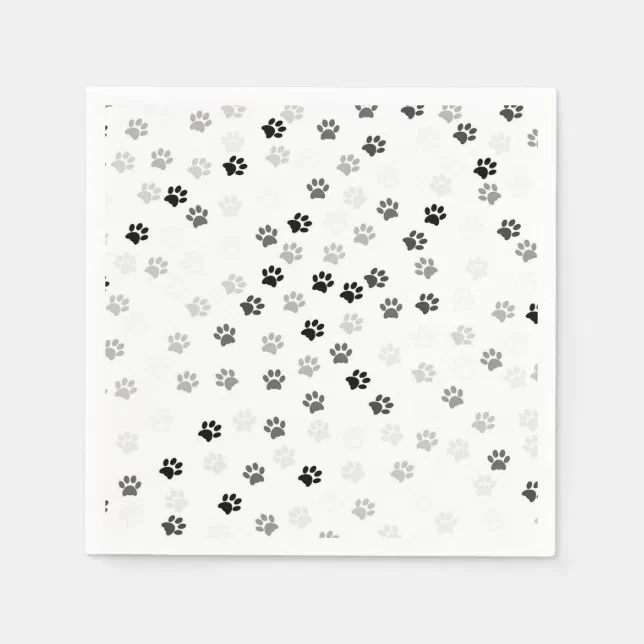 Paw Prints Paper Napkins for Dog Lovers Zazzle