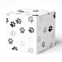 Paw Prints Party Favor Box for Dog Lovers