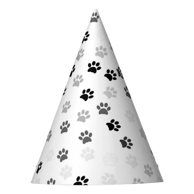 Paw Prints Party Hat for Dog Lovers (Front)