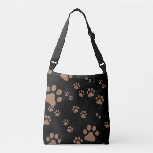 Paw Prints Pattern Crossbody Bag