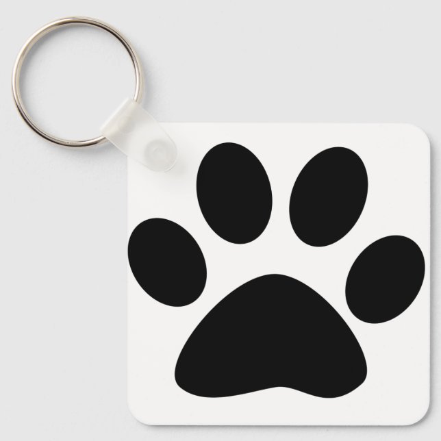 Paw Prints Pattern Dog Mom Gift Favor Christmas Keychain (Front)