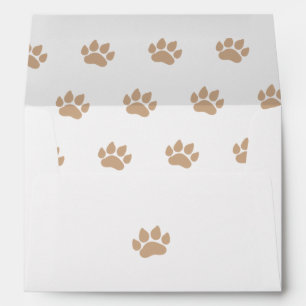 Paw Prints Pattern Envelope