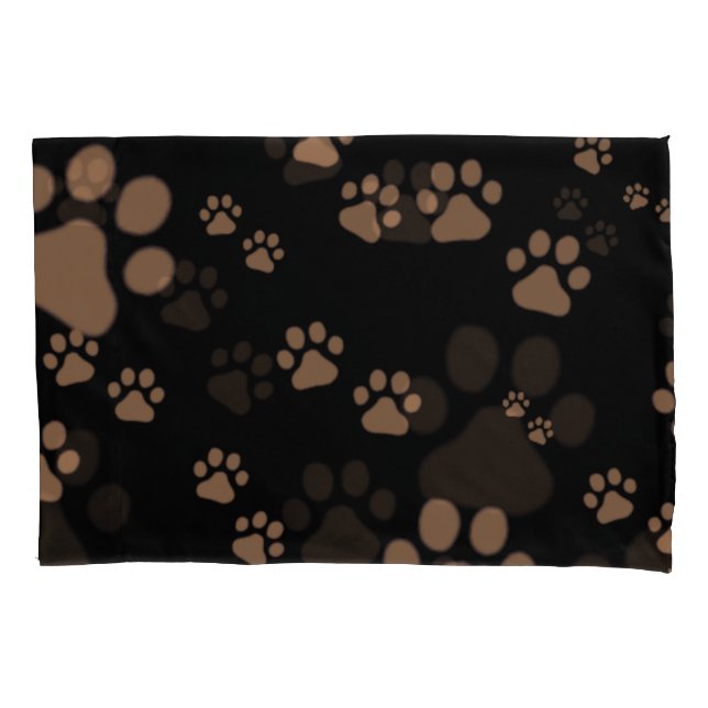 Paw Prints Pattern Pillow Case (Front-Left)