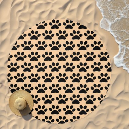 Paw Prints Pattern  Round