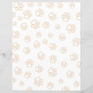Paw Prints Pattern Scrapbook Paper