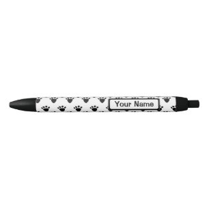 Paw Prints Pen Add Your Text or Personalized Name