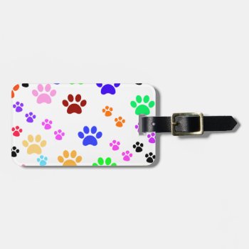 Paw Prints  Personalize Luggage Tags by PicturesByDesign at Zazzle