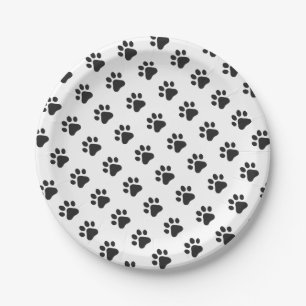 Paw Prints Pet Lovers Cat Dog Animal Fun Paper Plates