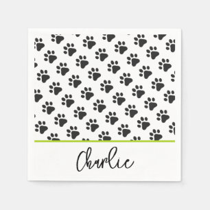Paw Prints Pet NAME Cat Dog Animal Fun Napkins