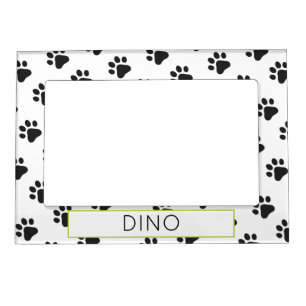 Paw Prints Pet NAME Cat Dog Animal Lovers Fun Magnetic Frame