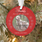 Paw Prints Poem Memorial Red