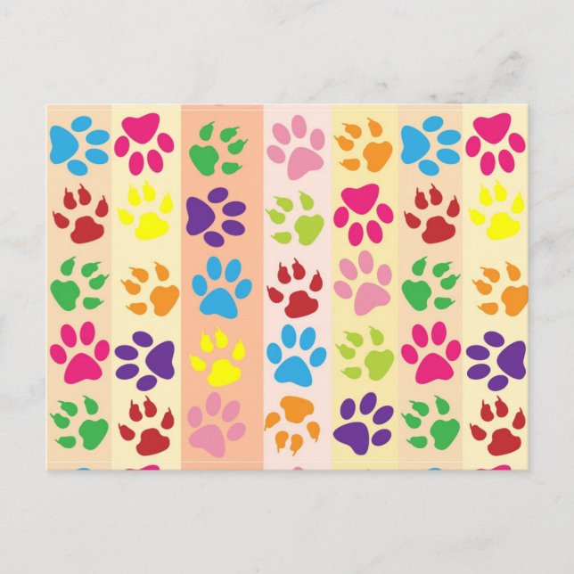 Paw Prints Postcard (Front)