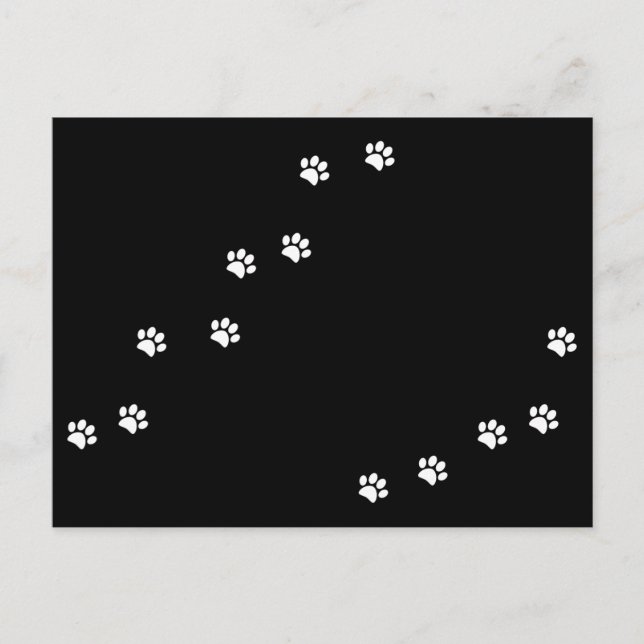 Paw Prints Postcard (Front)