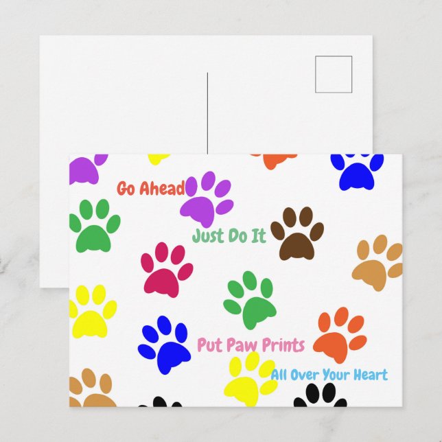 Paw Prints Postcard (Front/Back)