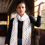 Paw Prints Rainbow Watercolor Pattern Scarf<br><div class="desc">Brighten your wardrobe with this vibrant scarf featuring rainbow watercolor paw prints that celebrate a love for our furry friends. This cheerful accessory splashes a spectrum of color across a crisp white canvas, bringing a playful yet stylish touch to any outfit. It’s perfect for animal lovers or anyone looking to...</div>