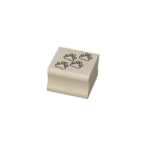 Paw Prints Rubber Stamp