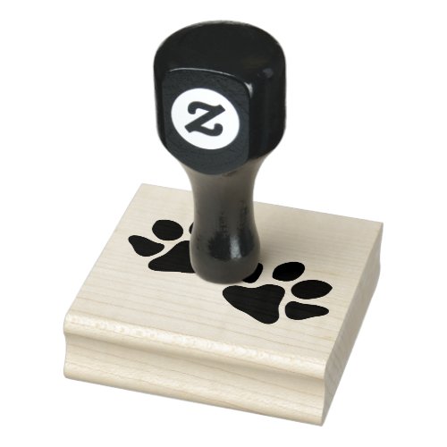 Paw Prints Rubber Stamp