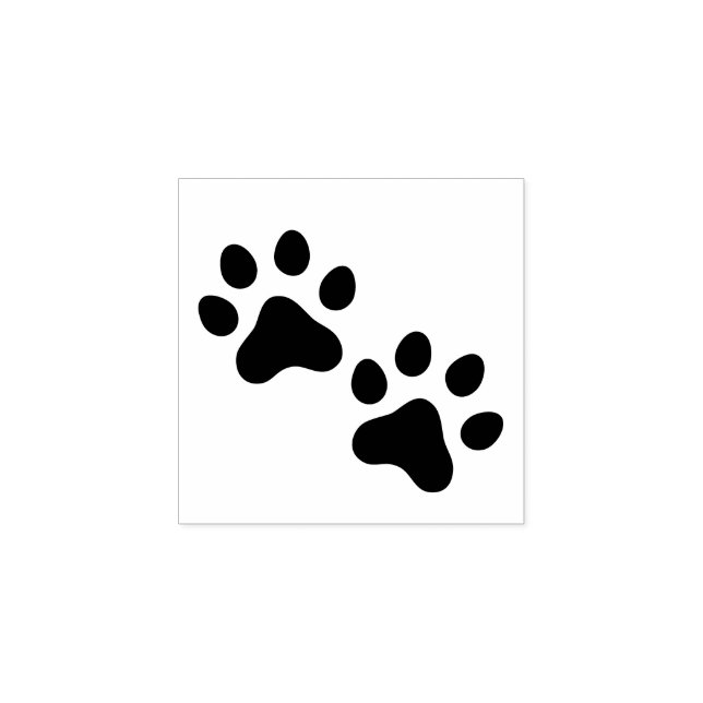 Paw prints rubber stamp (Imprint)