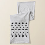 Paw Prints Scarf<br><div class="desc">This cute scarf feature a pattern of black animal paw prints.</div>