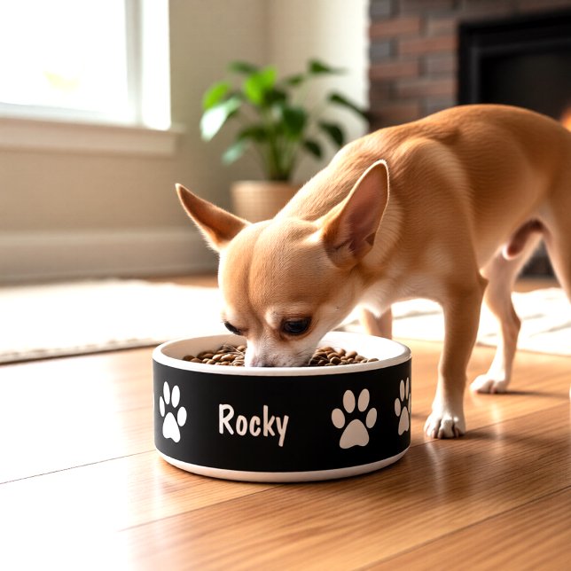 Paw Prints Small Dog Bowl (Creator Uploaded)