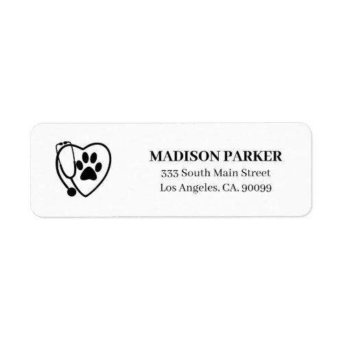 Paw Prints  Stethoscope Label