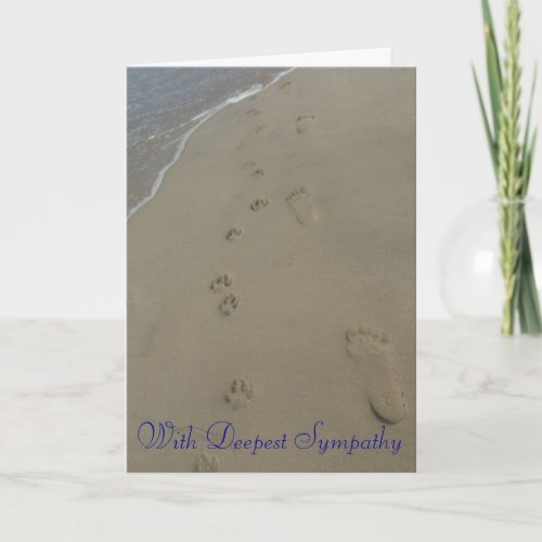 Paw Prints sympathy card