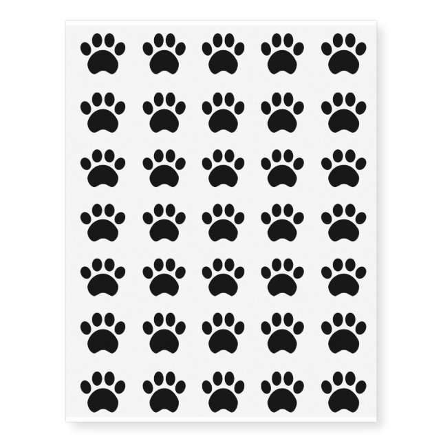 Paw Prints Temporary Tattoos (Front)