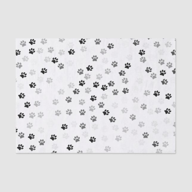 Paw Prints Tissue Paper for Dog Lovers (Front)