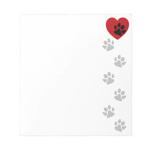 Paw Prints To My Heart Notepad