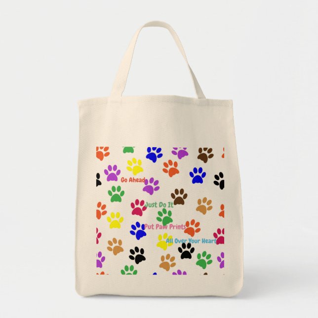Paw Prints Tote Bag (Front)