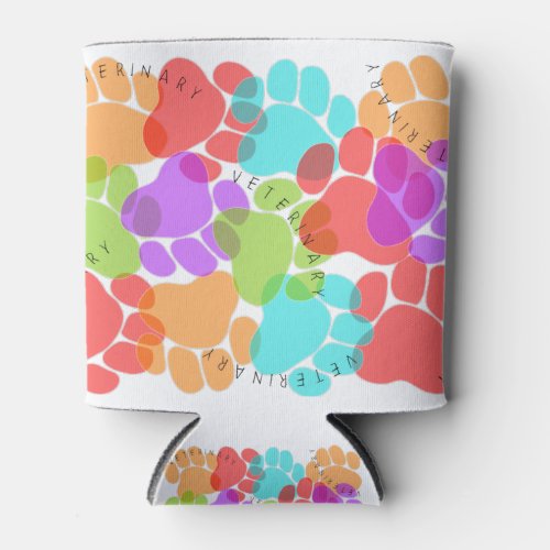 Paw Prints Veterinary Can Cooler