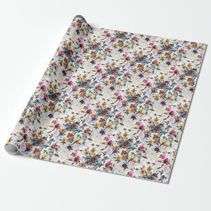 PAW PRINTS WATERING CAN WRAPPING PAPER