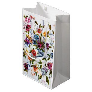 PAW PRINTS WITH WATER CAN SMALL GIFT BAG