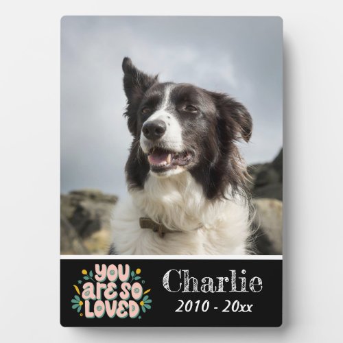 Paw Prints You Are So Loved Pet Photo Plaque
