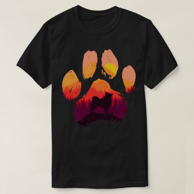 Paw Schipperke Dad Men Women  T-Shirt (Design Front)