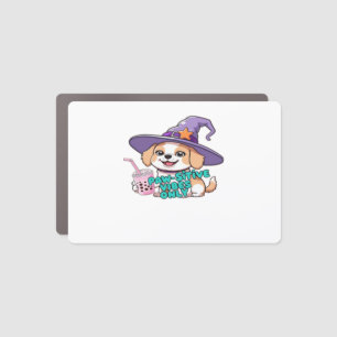 Paw-sitive Vibes Only � Cute Dog With Bubble Tea a Car Magnet