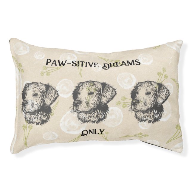 Paw-sitive Vibes Pawsitive Dreams Only Dog Be Pet Bed (Front)