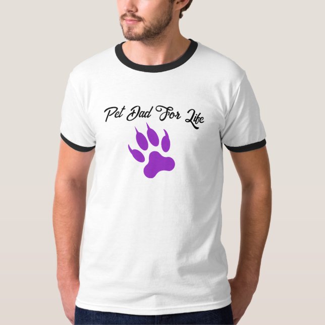 Paw-sitive Vibes Pet Dad  Retro T-Shirt (Front)