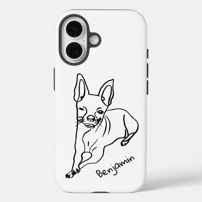 Paw-sitively Adorable Chihuahua: Edit Your Text! Case-Mate iPhone Case (Back)