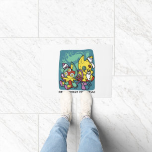 Paw-sitively Frightful Monstrous Cats Halloween Doormat