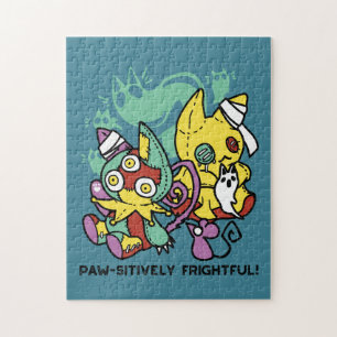 Paw-sitively Frightful Monstrous Cats Halloween Jigsaw Puzzle