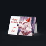 Paw-sitively Grrr-eat Birthday Son Fun Dog Card<br><div class="desc">Paw-sitively Grrr-eat Birthday Son Fun Dog Pun Humor card.  Great for the person who loves animals,  puppies,  dogs and funny cards</div>