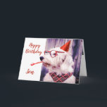 Paw-sitively Grrr-eat Birthday Son Fun Dog Card<br><div class="desc">Paw-sitively Grrr-eat Birthday Son Fun Dog Pun Humor card.  Great for the person who loves animals,  puppies,  dogs and funny cards</div>