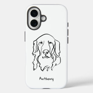 Paw-sitively Serious Golden Retriever iPhone 16 Case