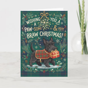 Paw Some Scottish Terrier Christmas Card