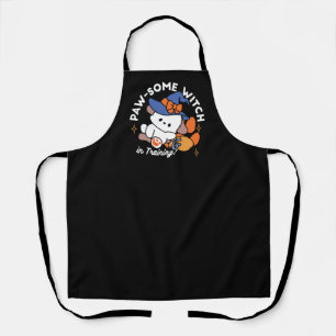 Paw-some Witch in Training – Cute Halloween Dog Apron