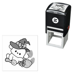 Paw-some Witch in Training – Cute Halloween Dog Self-inking Stamp