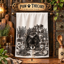 PAW-THECARY cream background Towel