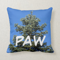PAW throw pillows MAW pillow Spruce Tree Grandpa